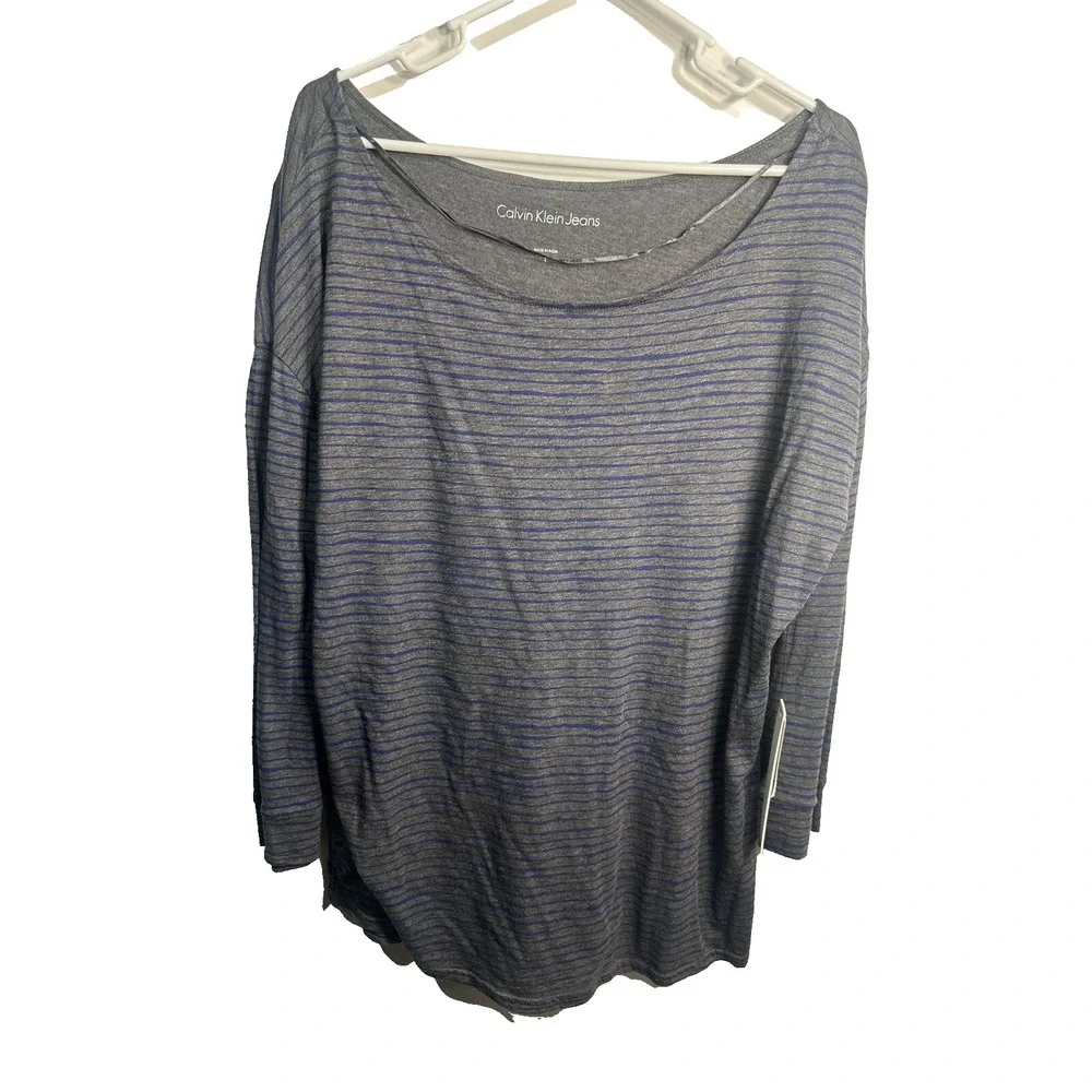 calvin klein jeans womens long sleeve‎ shirt size large